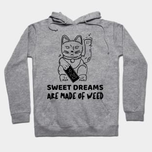 Funny cat dreaming because of weed Hoodie